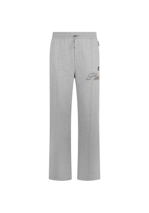 Philipp Plein lettering-embroidered track pants - Grey