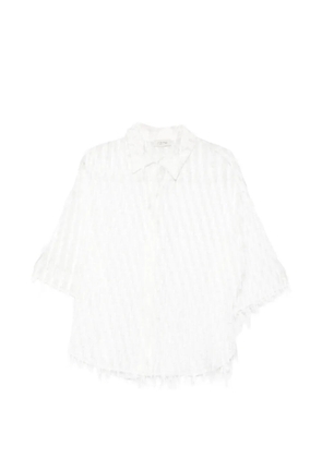 RAME fringe-detail short-sleeve shirt - White
