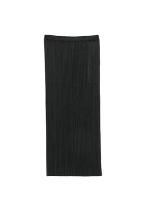 Issey Miyake plissé-effect midi skirt - Black