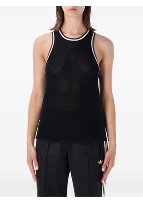 adidas mesh-knit racerback tank top - Black