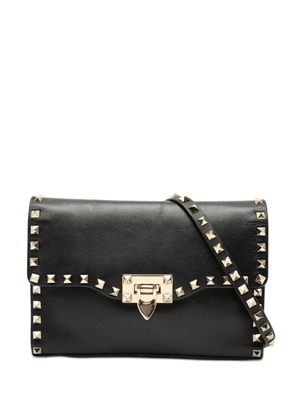 Valentino Garavani Pre-Owned 2000-2017 Small Leather Rockstud Flap crossbody bag - Black