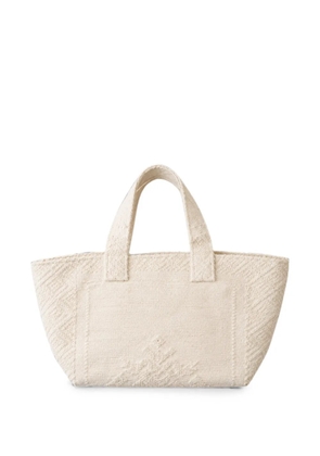 Le Daf crochet-knit tote bag - Neutrals