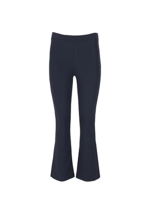 La-Rose elasticated-waistband flared-leg trousers - Blue