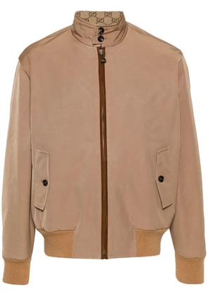 Gucci GG Supreme-canvas reversible jacket - Brown