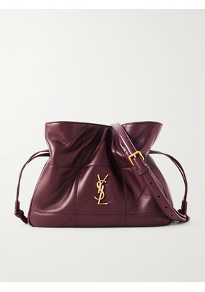 SAINT LAURENT - Jamie Quilted Leather Shoulder Bag - Burgundy - One size