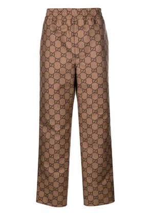 Gucci GG ripstop cropped trousers - Brown