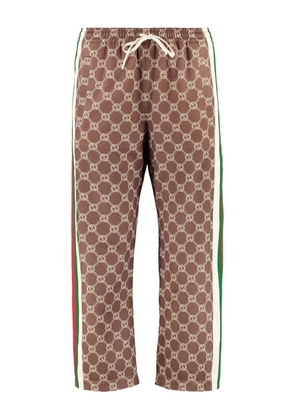 Gucci Interlocking G cropped track pants - Brown