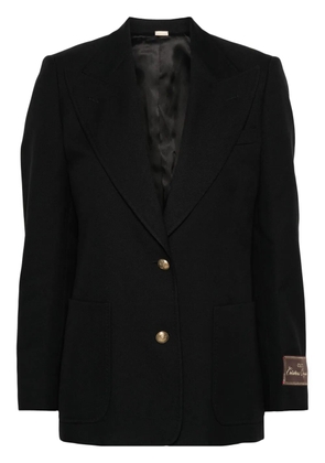 Gucci single-breasted twill blazer - Black