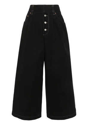 Gucci logo-tag wide-leg jeans - Black