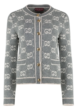 Gucci GG jacquard wool bouclé cardigan - Grey