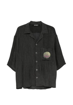 MISBHV Smile-print crinkled shirt - Black