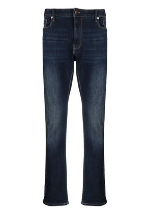 Emporio Armani logo-plaque straight-leg jeans - Blue