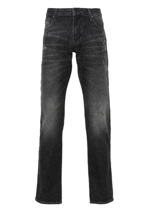 Emporio Armani slim-fit distressed jeans - Black