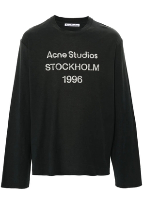 Acne Studios logo-print distressed T-shirt - Green
