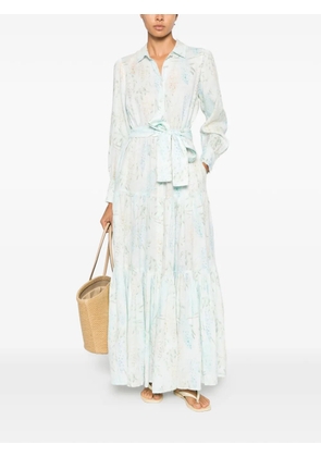 MC2 Saint Barth floral-print tiered dress - White