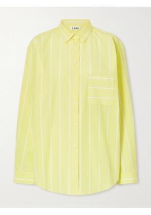 Lido - Striped Cotton-poplin Shirt - Yellow - x small,small,medium,large,x large
