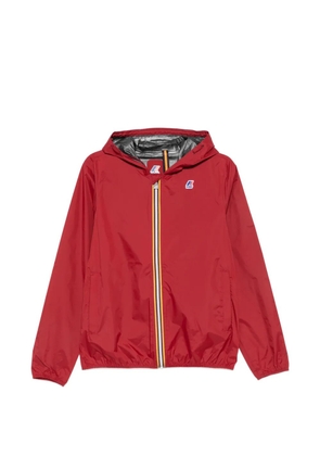 K-Way logo-patch hooded jacket - Red