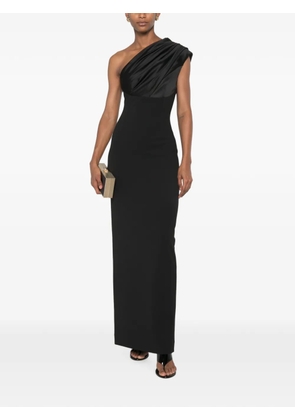 Solace London one-shoulder draped maxi dress - Black
