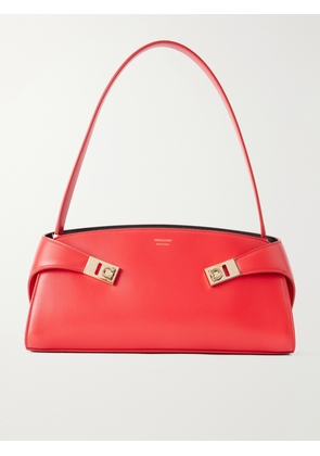 Ferragamo - Hug Leather Shoulder Bag - Red - One size