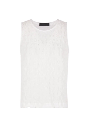 Maria Calderara seersucker-effect sleeveless top - White