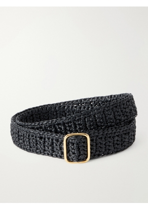 Déhanche - Mako Raffia-effect Belt - Black - x small,small,medium,large,x large