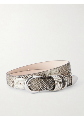 Déhanche - Hollyhock Snake-effect Leather Belt - Animal Print - x small,small,medium,large,x large