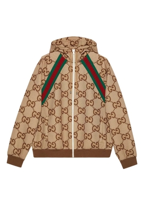 Gucci GG Supreme hooded jacket - Brown