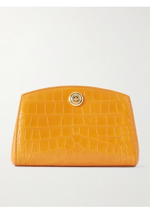 Liffner - Pushlock Croc-effect Leather Clutch - Orange - One size
