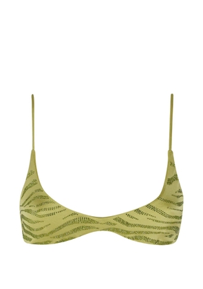 MC2 Saint Barth Paloma rhinestone-embellished bikini top - Green