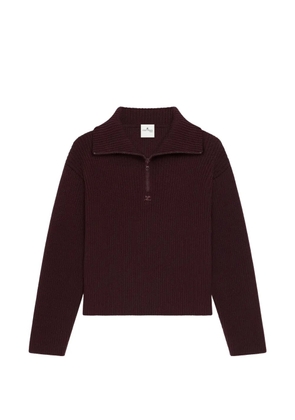 Courrèges ribbed-knit wool sweater - Red