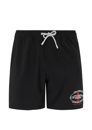 MC2 Saint Barth Gustavia logo-patch swim shorts - Black
