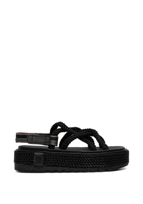 BOHONOMAD rope-detail flatform espadrilles - Black