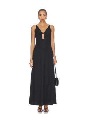 SEVEN WONDERS Unity Low Plunge Maxi Dress in Black. Size XS. Also in S, M, L, XL.