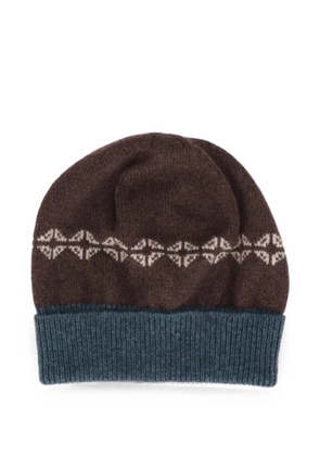 Isaia brown beanie hat