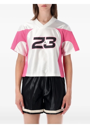 Jordan mesh-panelled V-neck T-shirt - White
