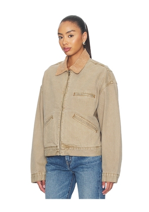 SLVRLAKE Camden Garage Jacket in Tan. Size XS. Also in S, M, L, XL.