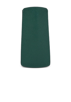 Smythson panama-leather glasses case - Green