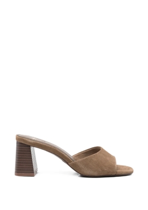 exè suede block-heel sandals - Green