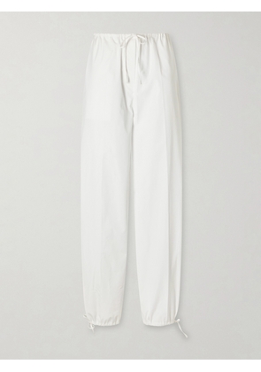 TOTEME - Cotton Wide-leg Drawstring Pants - White - EU 32,EU 34,EU 36,EU 38,EU 40,EU 42
