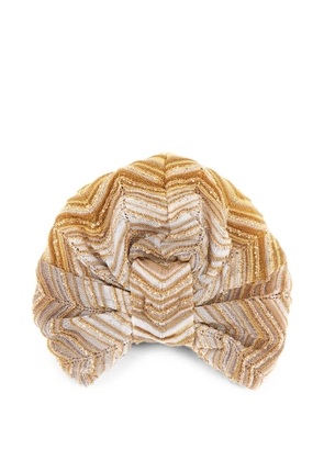 Missoni sequin-embellished zigzag-knit beanie - Gold