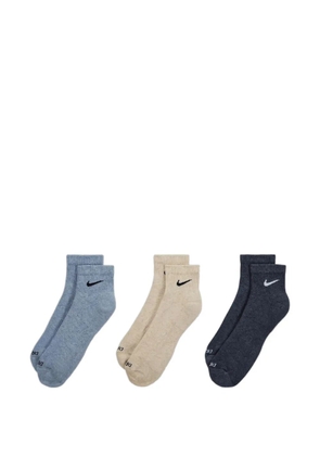 Nike Dri-Fit Plus Quarter socks (set of three) - Blue