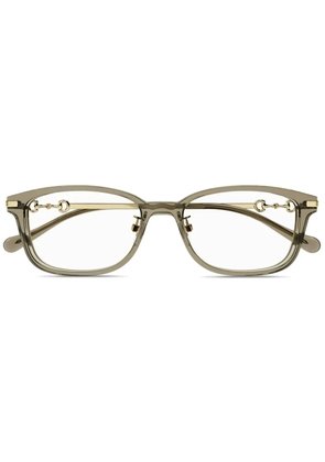 Gucci Eyewear rectangle-frame glasses - Brown