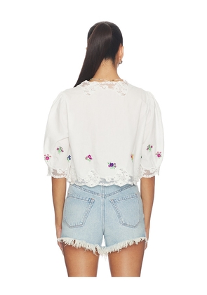 RIXO Ursula Top in Ivory. Size XS. Also in M, L, XL.