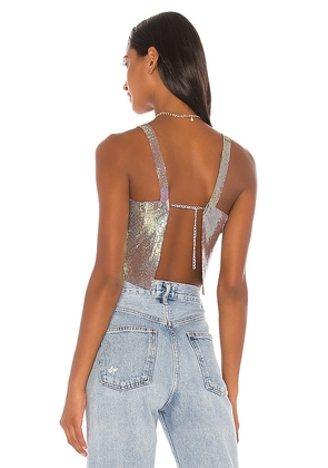 superdown Shana Chain Crop Top in Metallic Silver. Size M. Also in S.