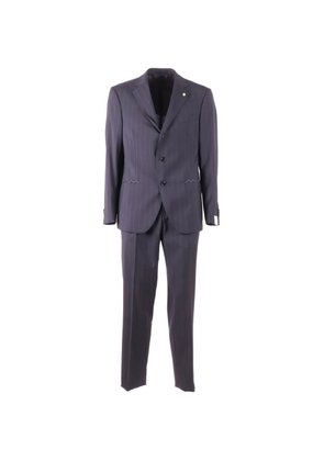 LUIGI BIANCHI MANTOVA pinstripe-pattern single-breasted suit - Blue