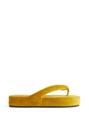 Balenciaga Jet Lag velvet platform sandals - Yellow