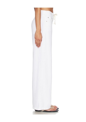PISTOLA Jadyn Low Slung Palazzo Jeans With Drawcord in White. Size 23. Also in 24, 25, 26, 27, 28, 29, 30, 31, 32, 33.