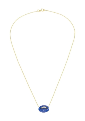 Jenna Blake 18k yellow gold Mariner lapis and diamond necklace
