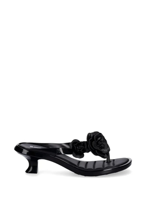 Melissa floral-applique sandals - Black