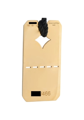 Louis Vuitton Pre-Owned floral dog tag necklace - Gold